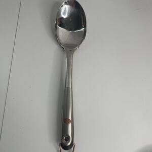 Revere Ware Stainless Steel w/Grip Solid Serving Spoon 13" Vintage